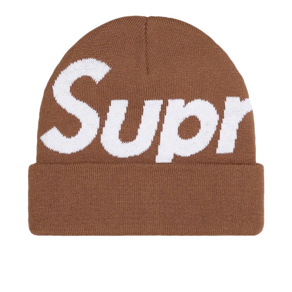 Supreme FW22 Big Logo Beanie brown